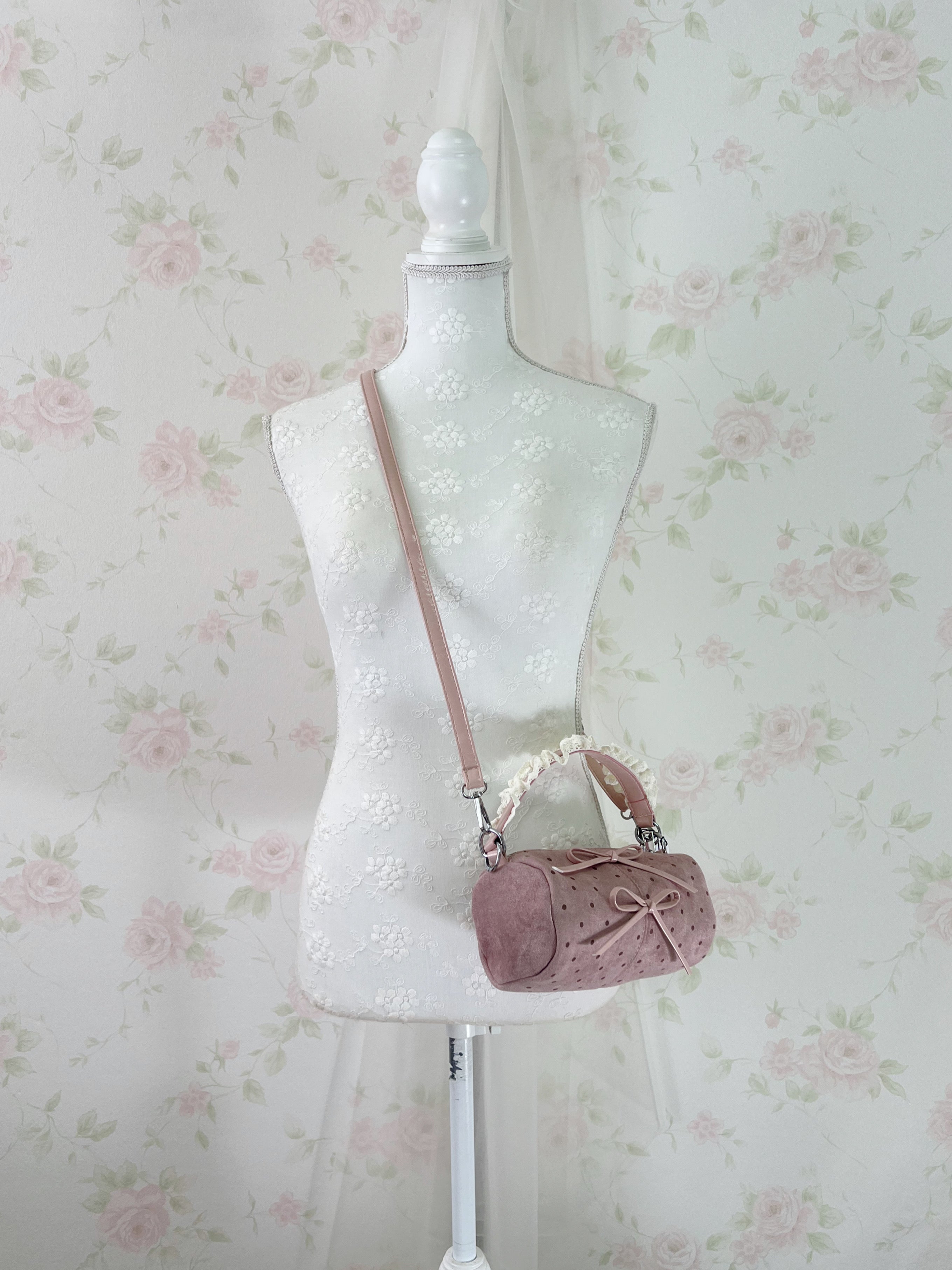 Polka dot shoujo 2 way bag (pink)