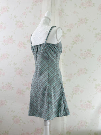 GRL Camisole Tight Flare Camisole Dress (Choco Mint)