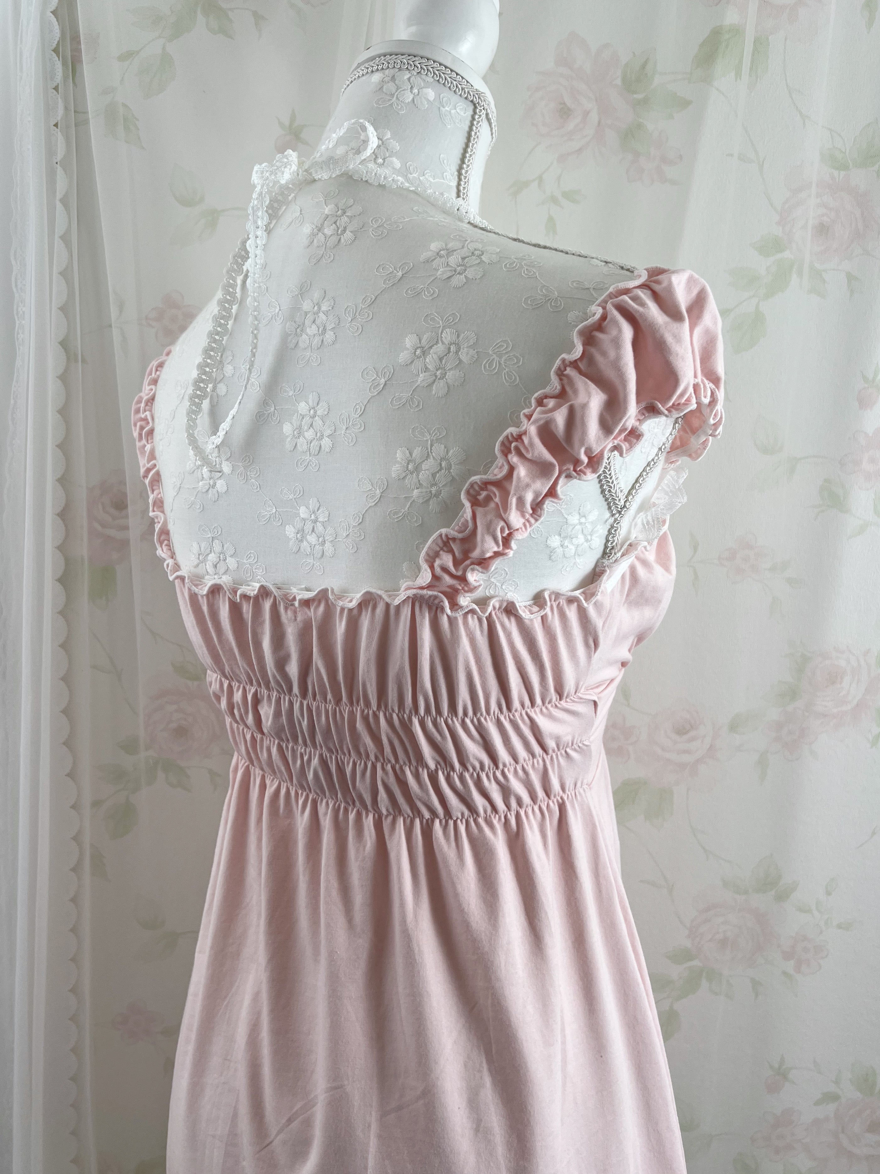 (Pre-order)Vintage Angel Tailor Pink Laloli Dress&Cami Set