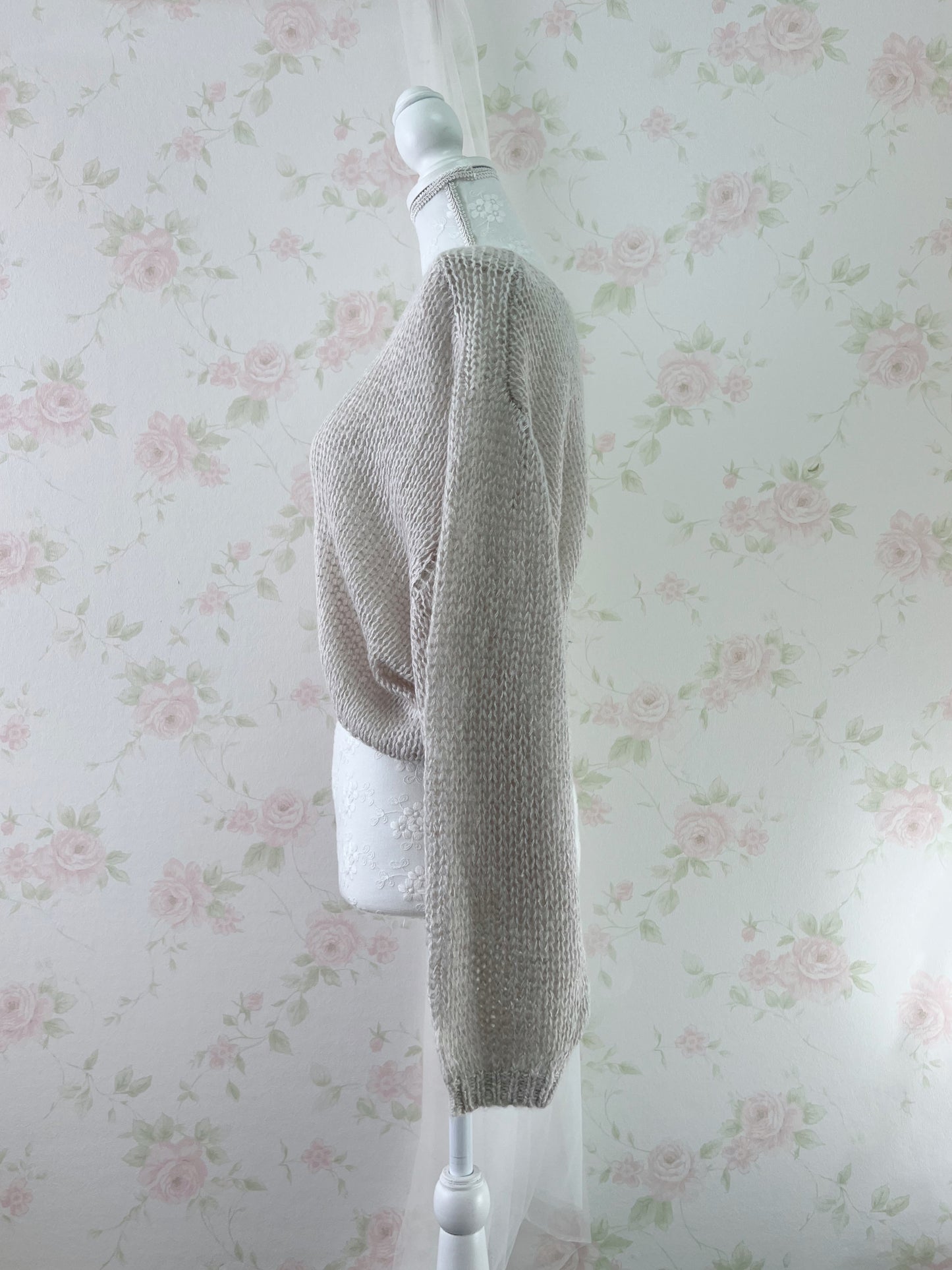 GRL Soft Loose Gyaru Sweater (Beige)