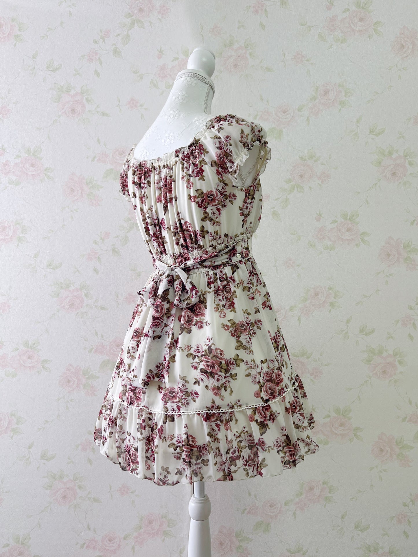 L’EST ROSE Classical Rose Chiffon Dress