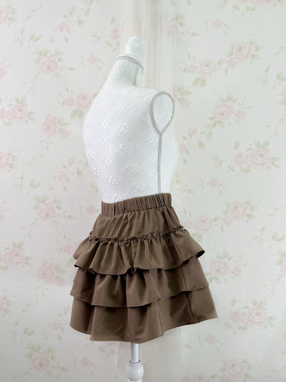 Olive des Olive Side String Tiered Skirt (Milk Chocolate)