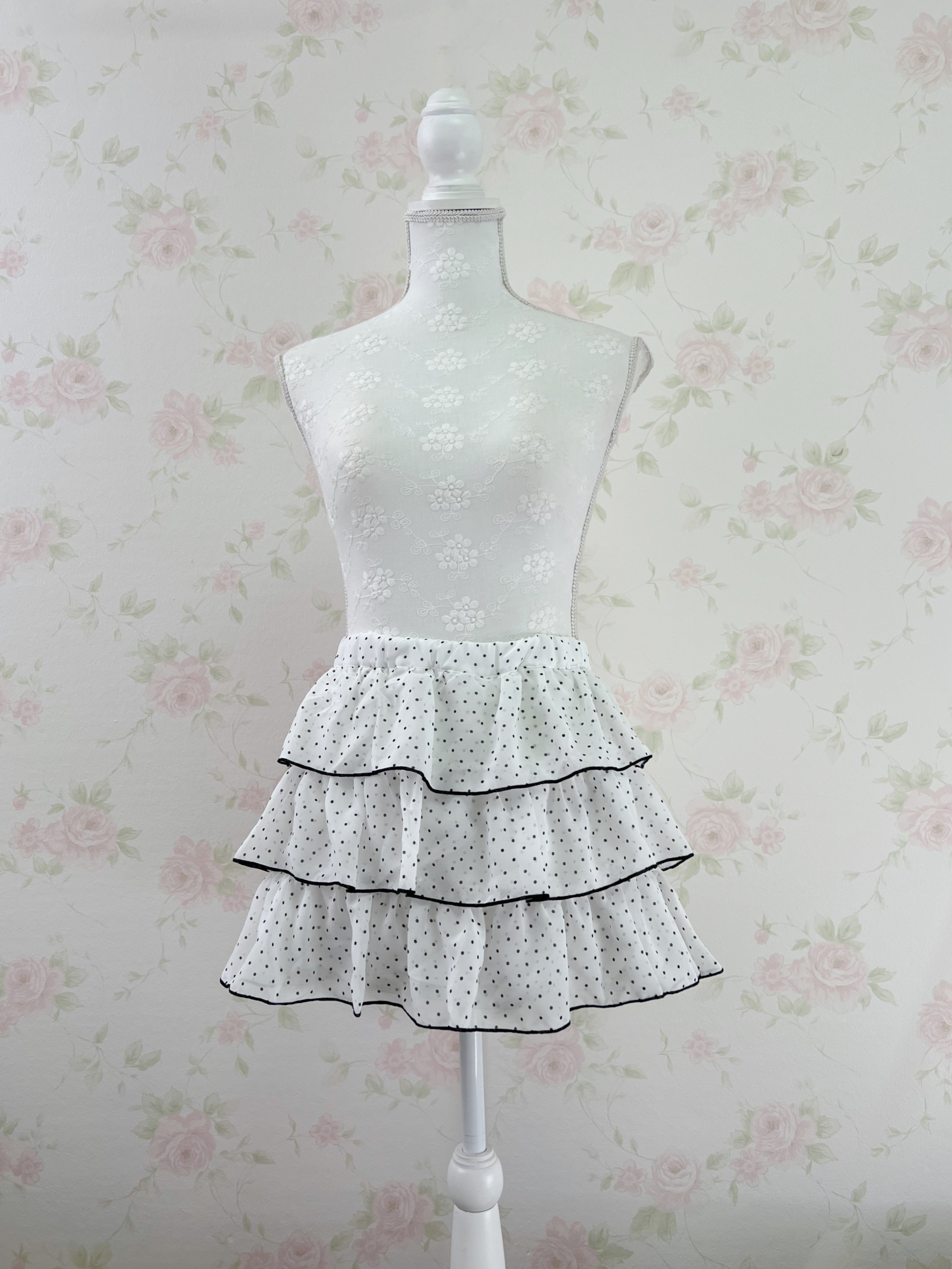 Polka Dot Layered Sukapan(White)