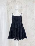 Polka Dot Shoujo Camisole Dress (Black)