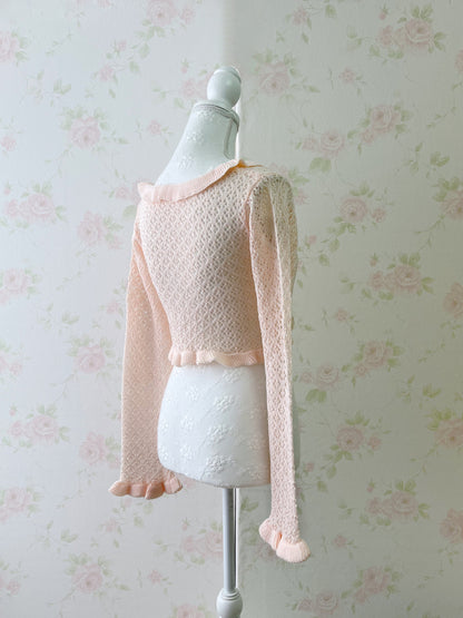 GRL Double String Cardigan (Peach Pink)