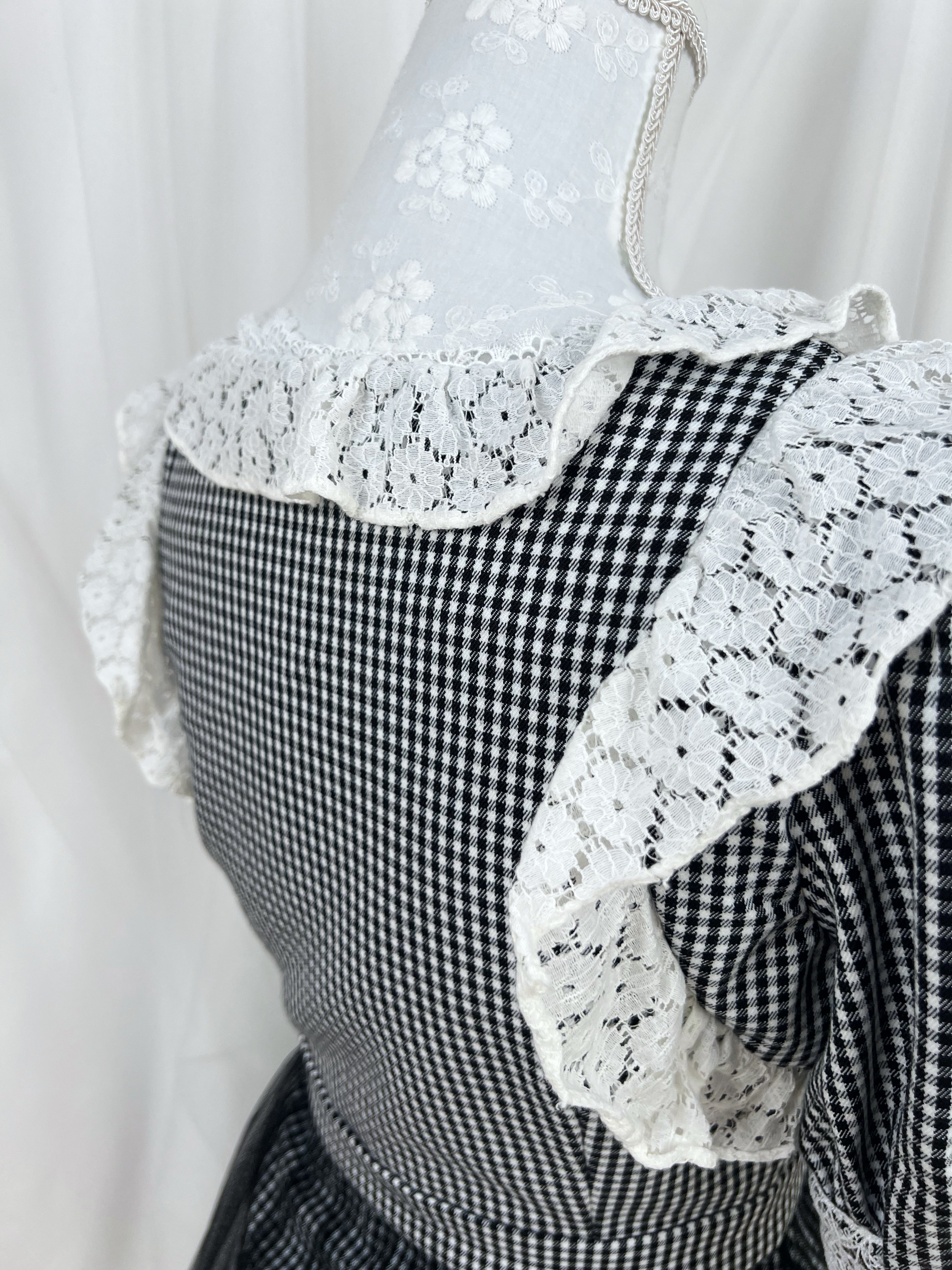BUBBLES Side Ribbon Checked Dress