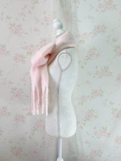 Olive des Olive Logo Embroidery Marshmallow Scarf (Pink)