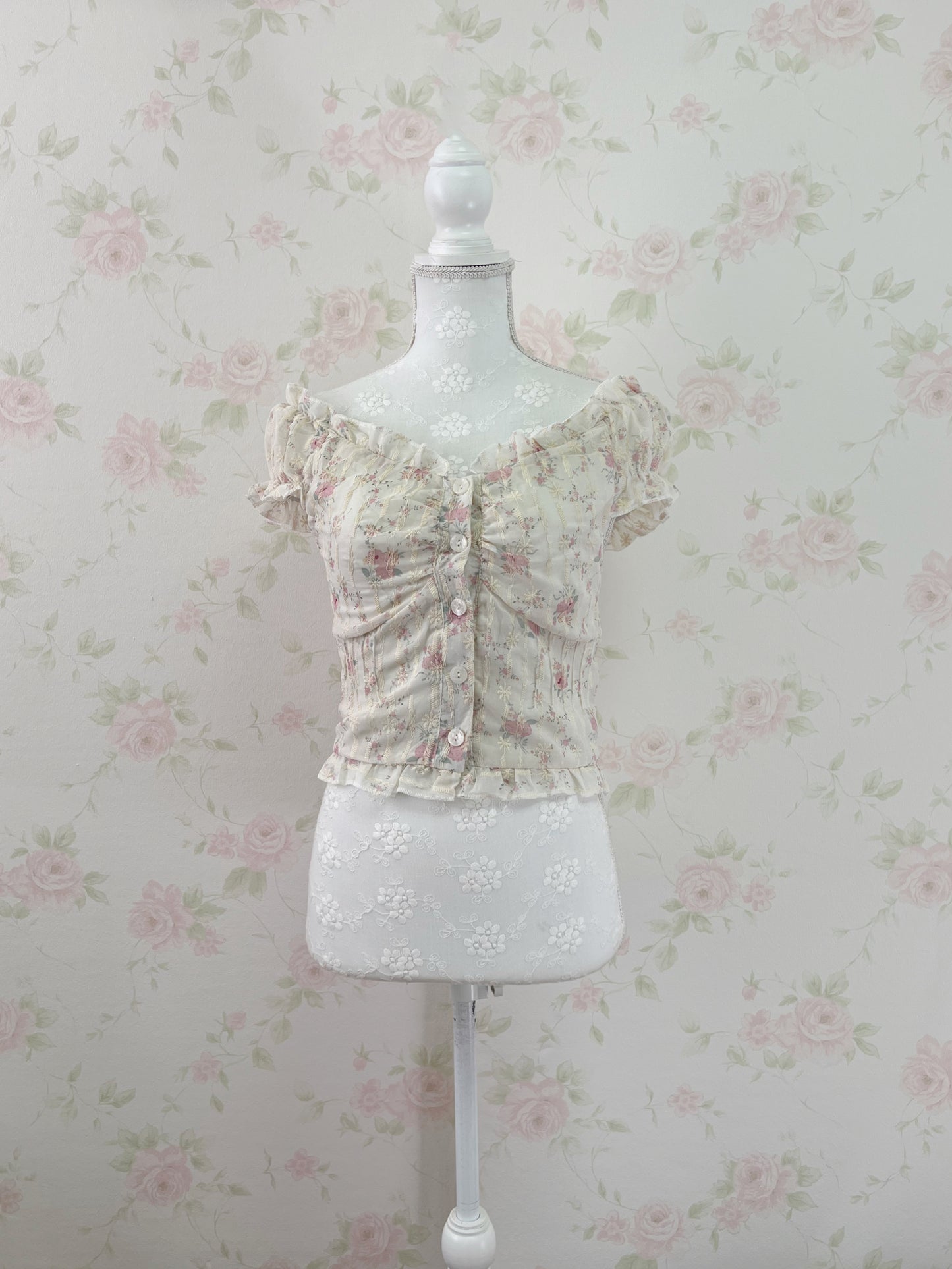 Shoujo Floral Cotton Blouse