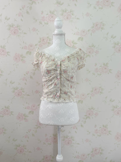 Shoujo Floral Cotton Blouse
