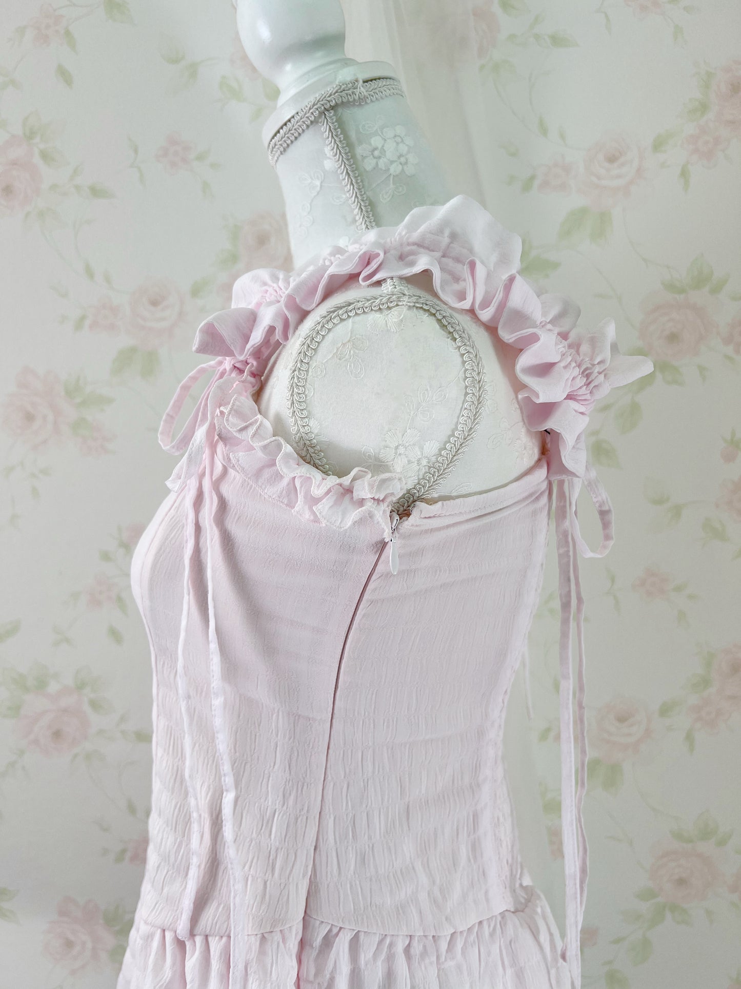 Olive des Olive Ruffled Strap Camisole Tunic (Pink)