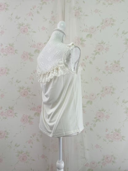 axes femme Lace Bow Camisole (Ivory)