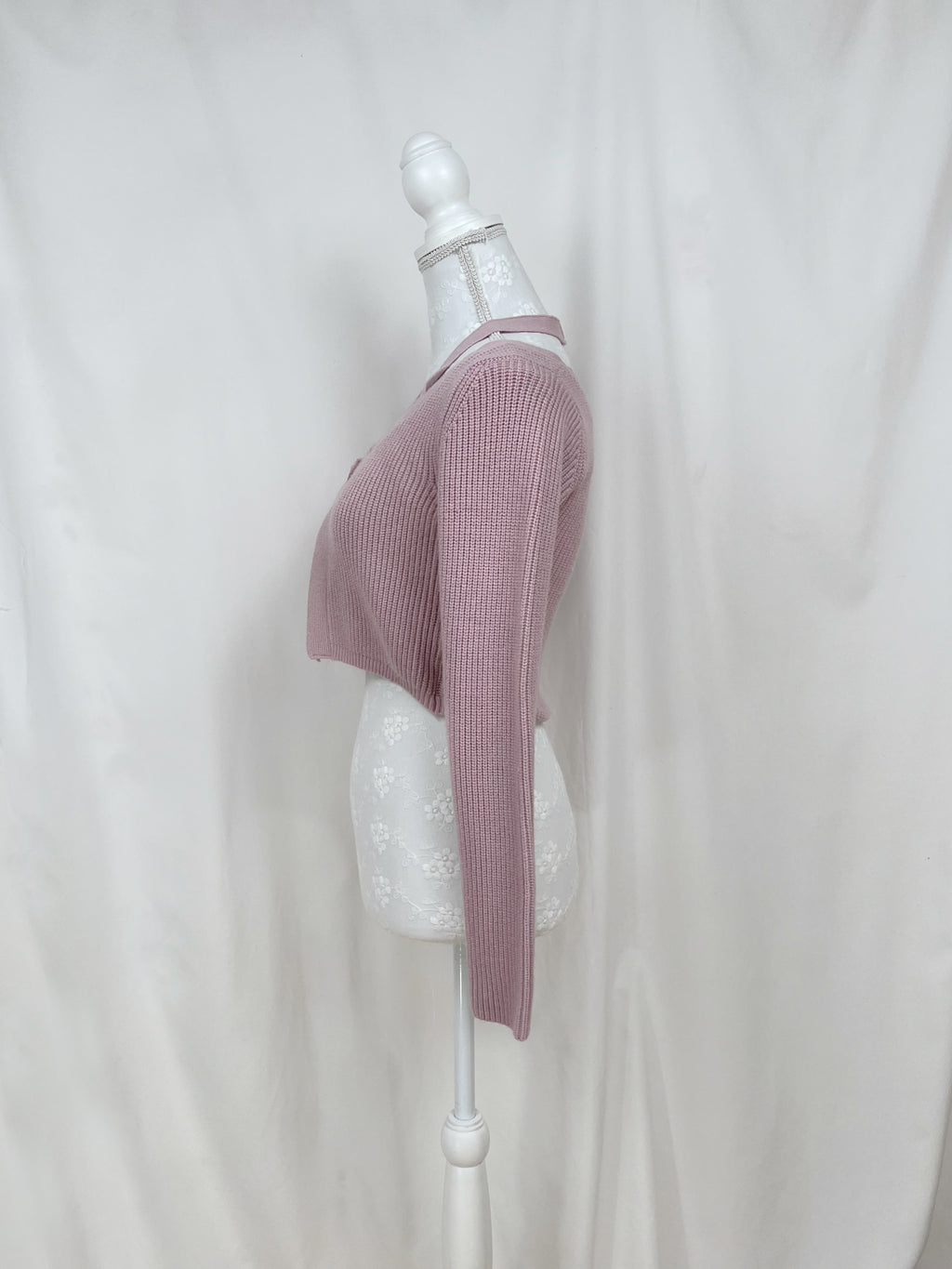 RESEXXY Halter Neck Top Attached Cardigan