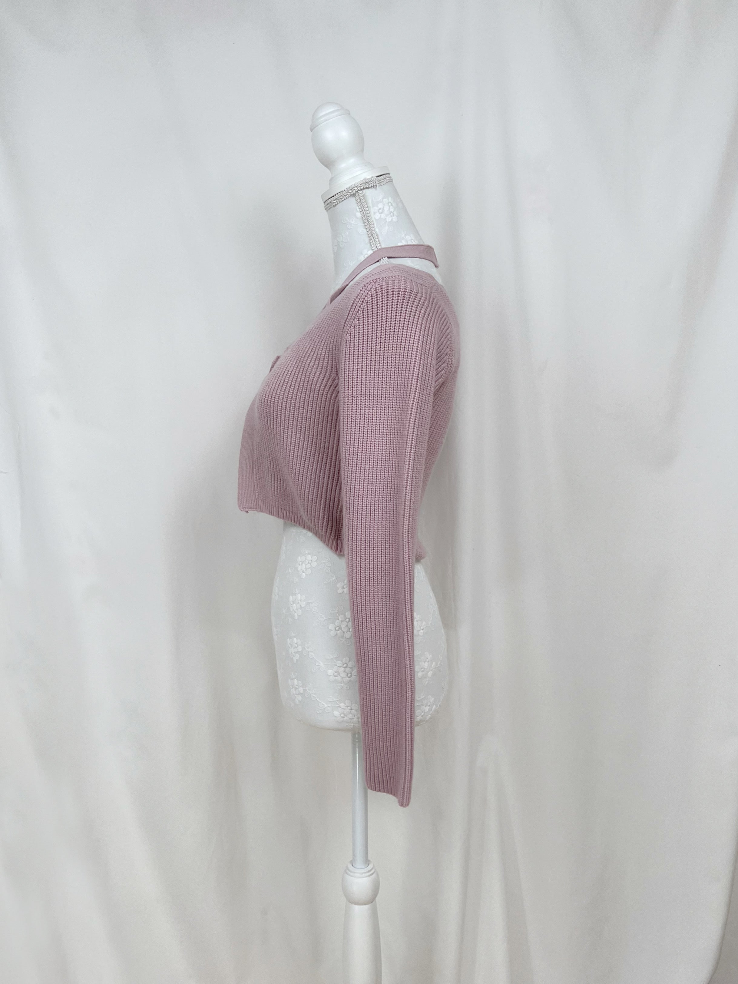 RESEXXY Halter Neck Top Attached Cardigan