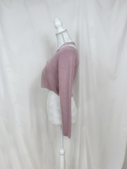 (34% OFF) RESEXXY Halter Neck Top Attached Cardigan