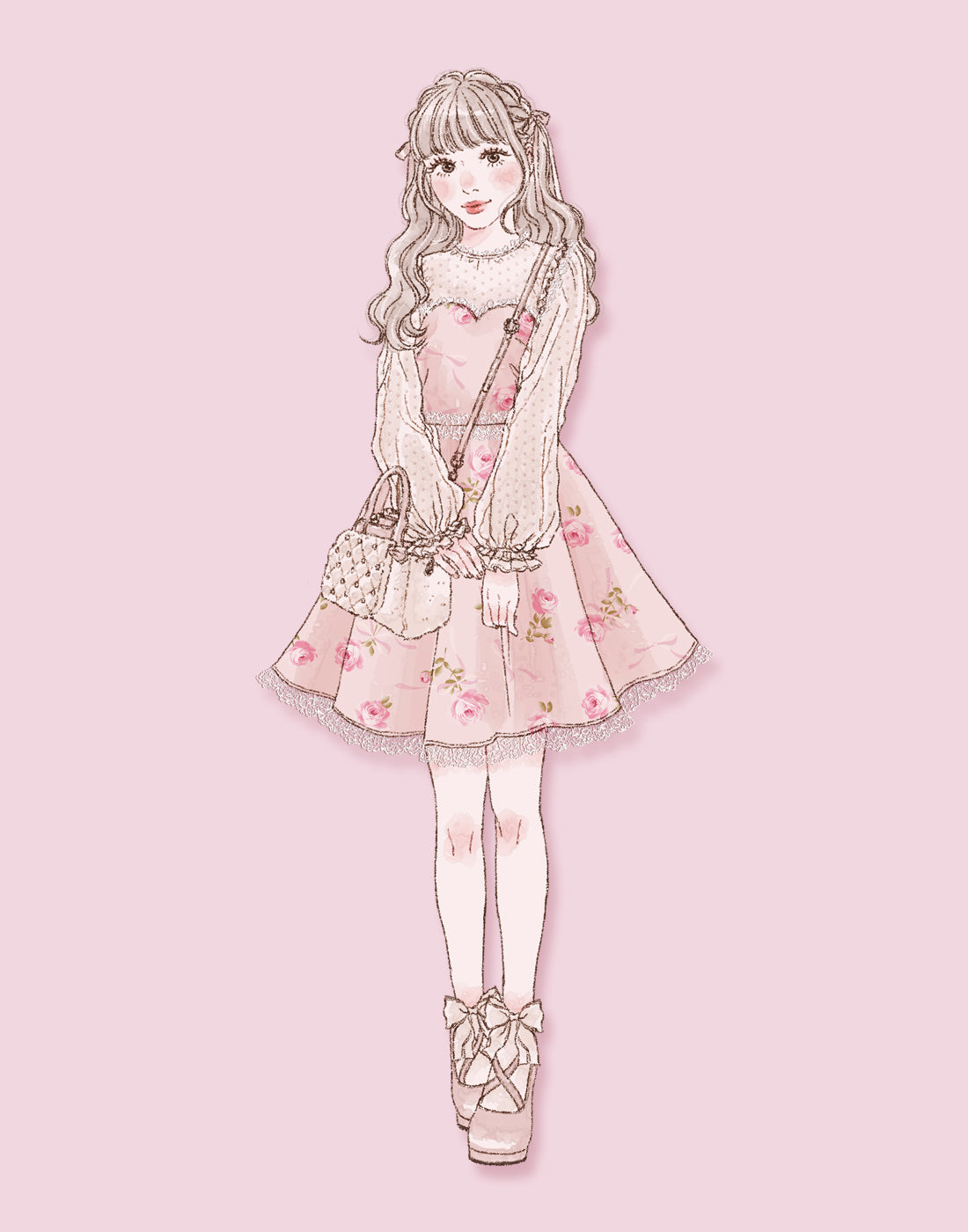 mellfy memory Hug me Sweet Rose Dress