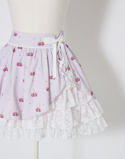mellfy memory Sweet cherry lace frill Skirt