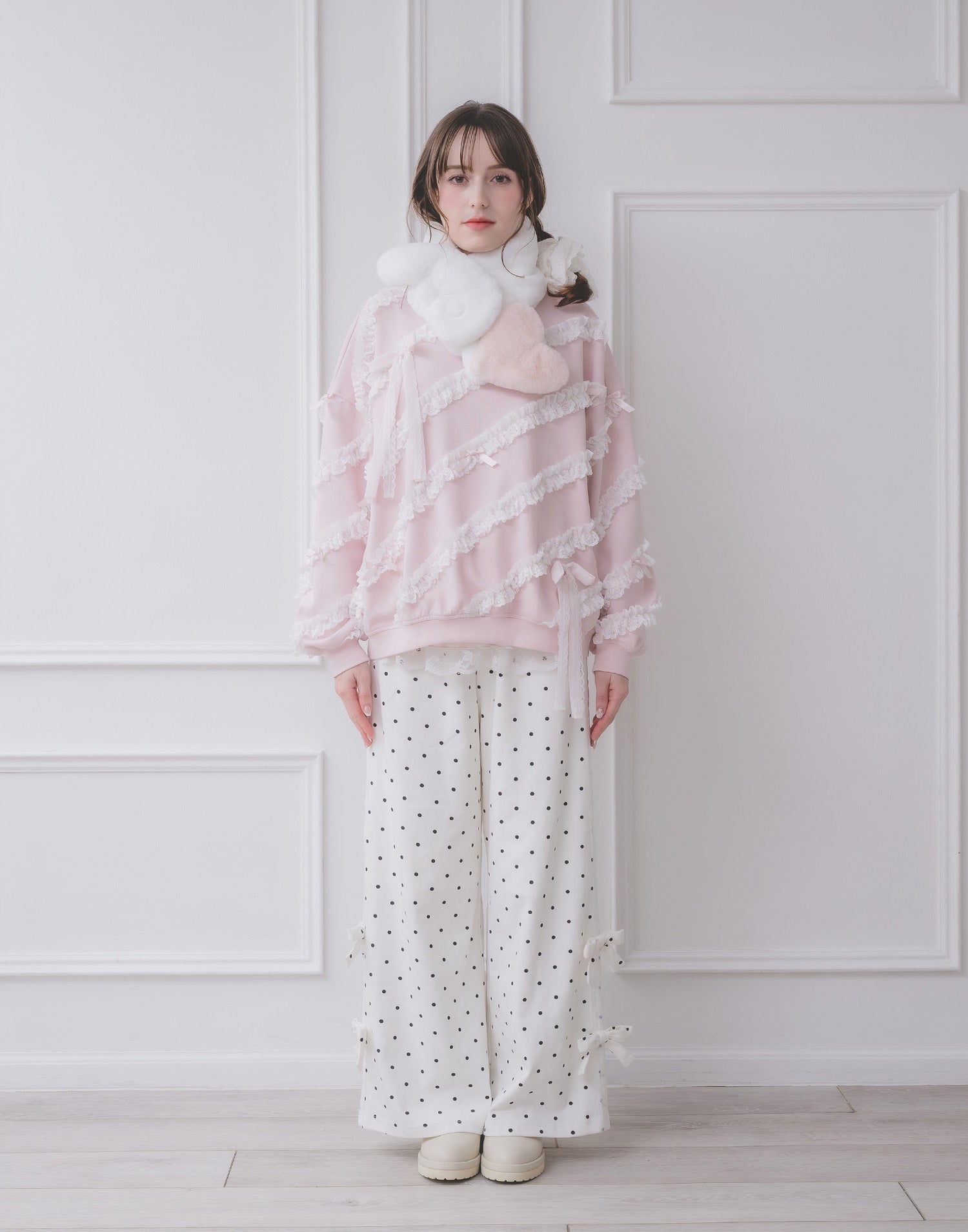 Lolime fancy dot layered pantsskirt