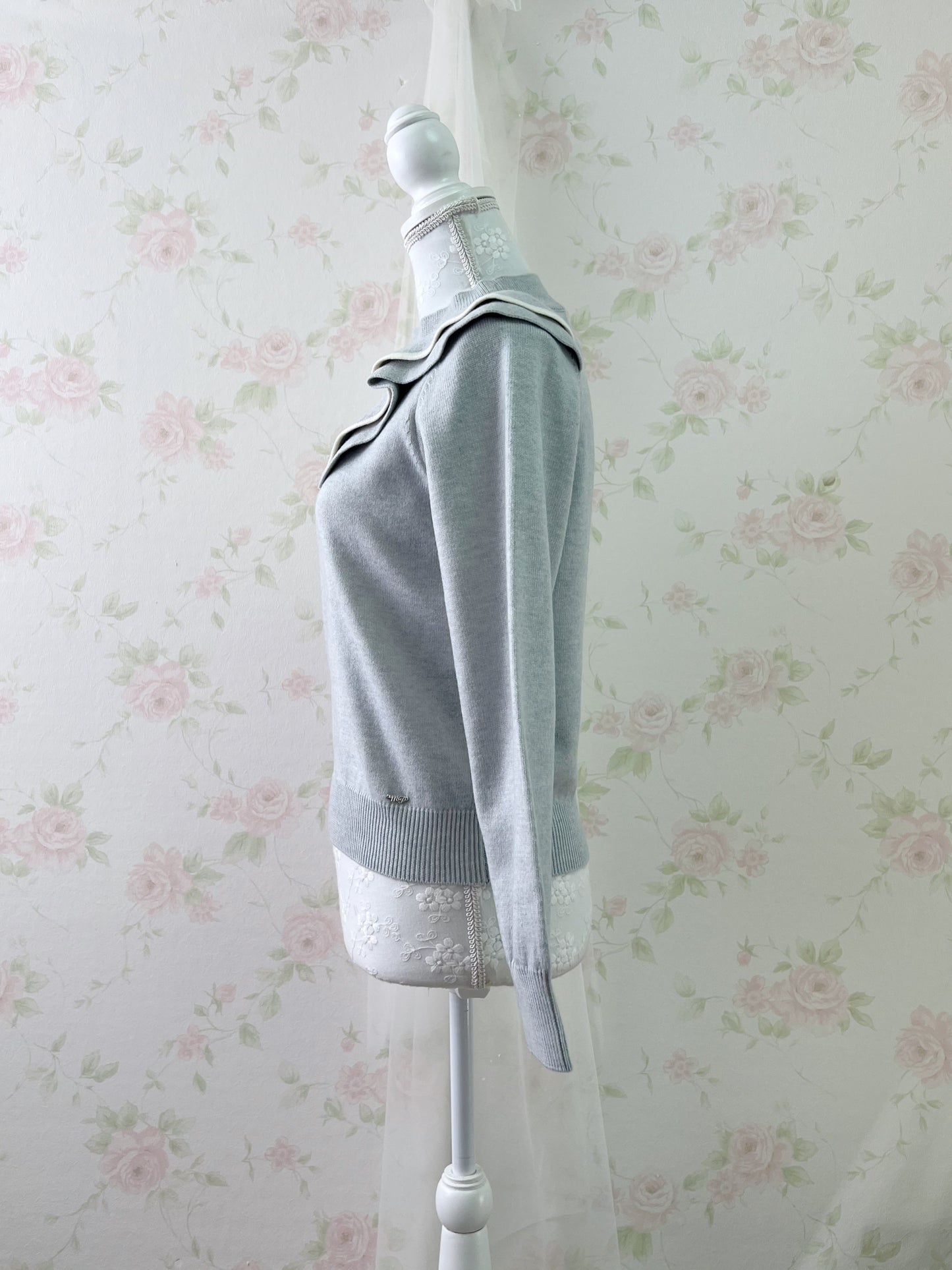 mezzo piano junior Frilled Soft Sweater (Angelic Blue)