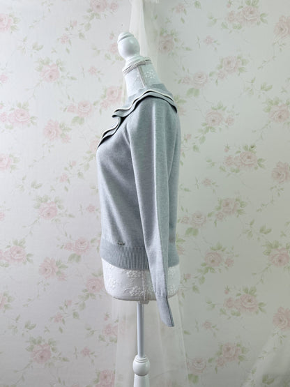 mezzo piano junior Frilled Soft Sweater (Angelic Blue)