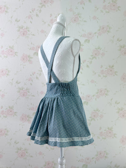 Tralala LIZ LIZA Polka Dot Laced Up Jumper Skirt
