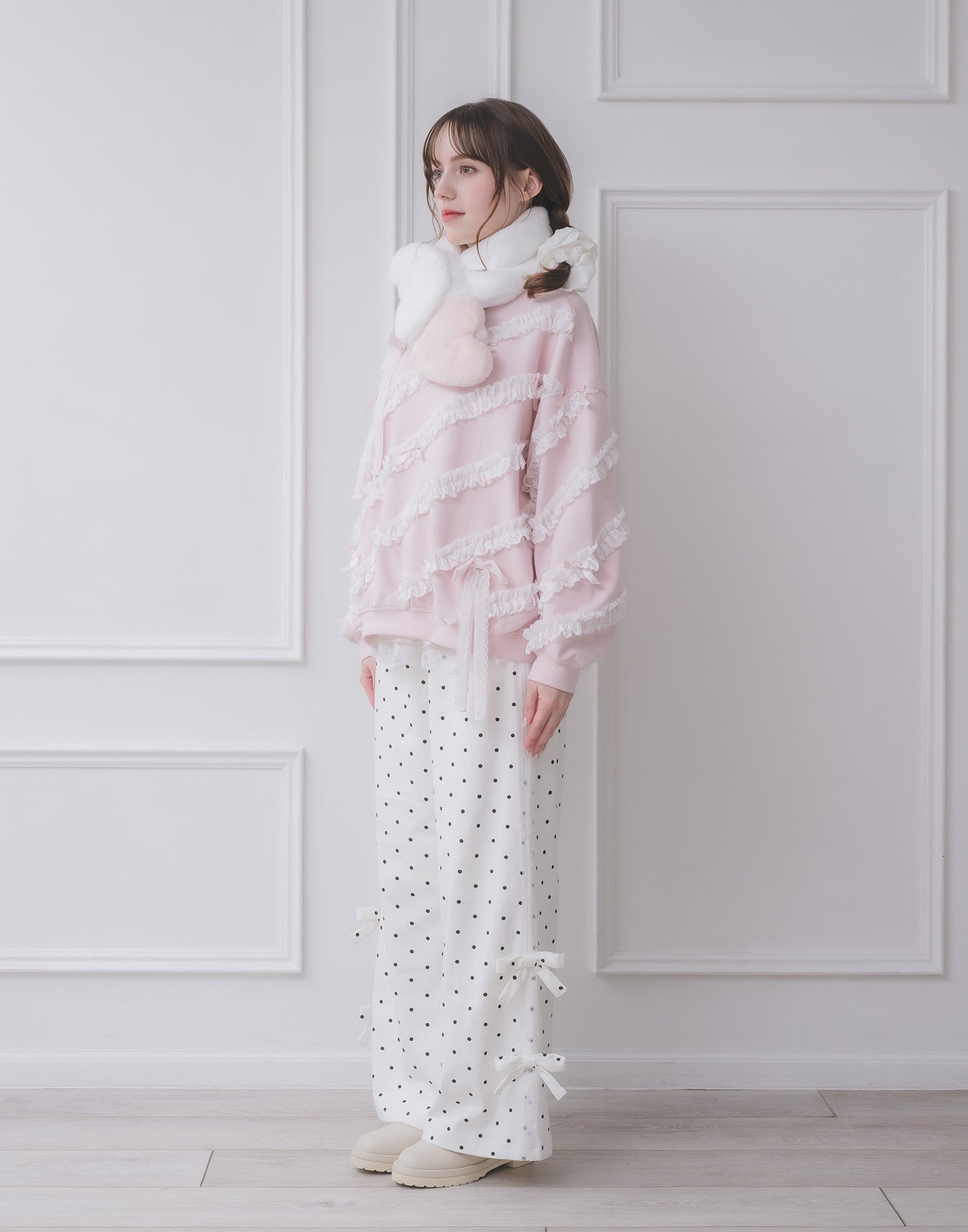 Lolime fancy dot layered pantsskirt