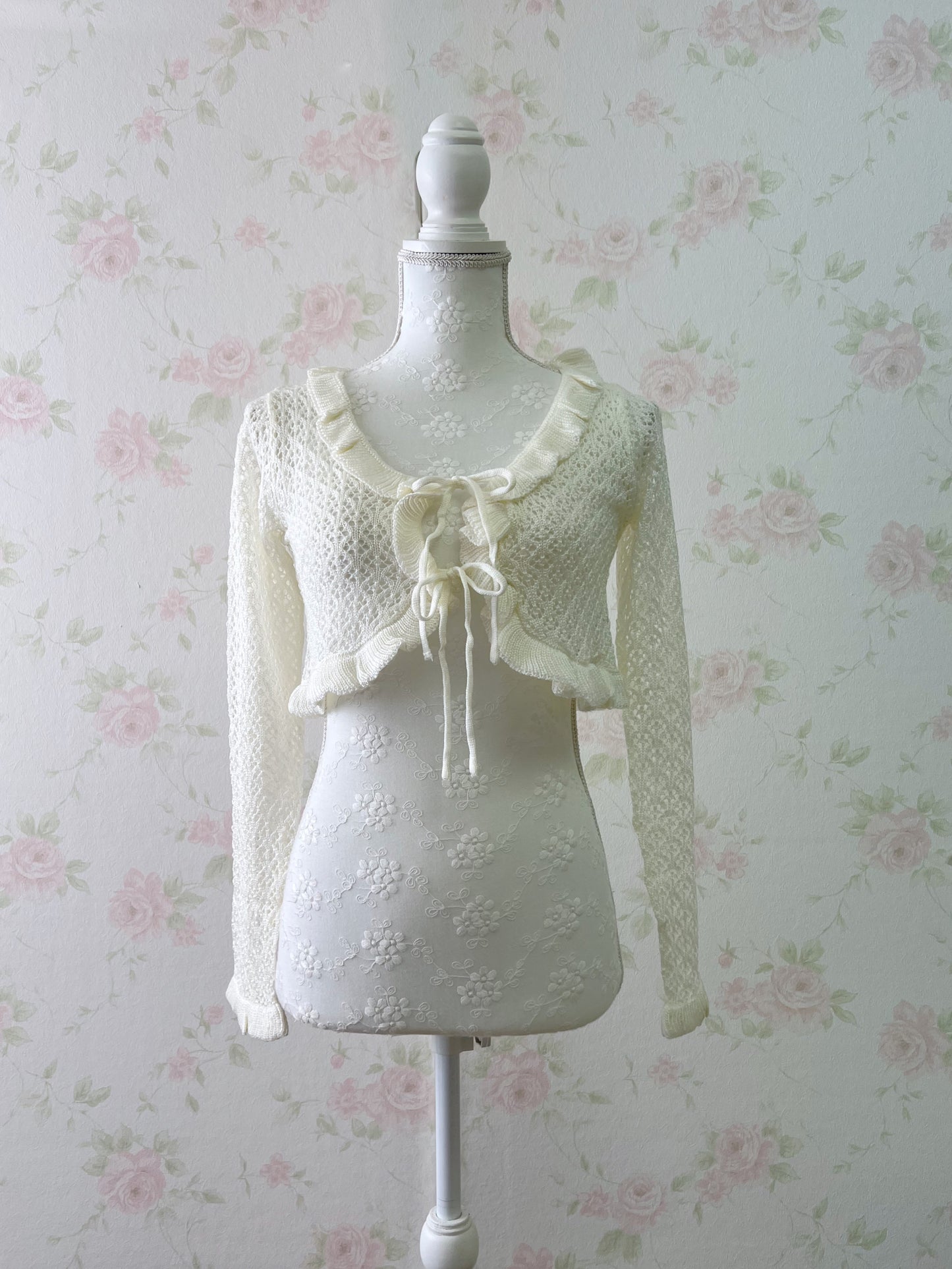 GRL Double String Cardigan (Ivory)