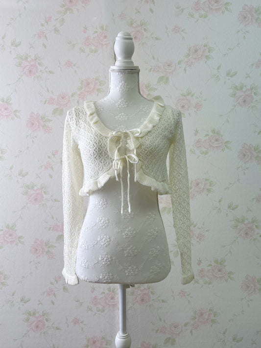 GRL Double String Cardigan (Ivory)