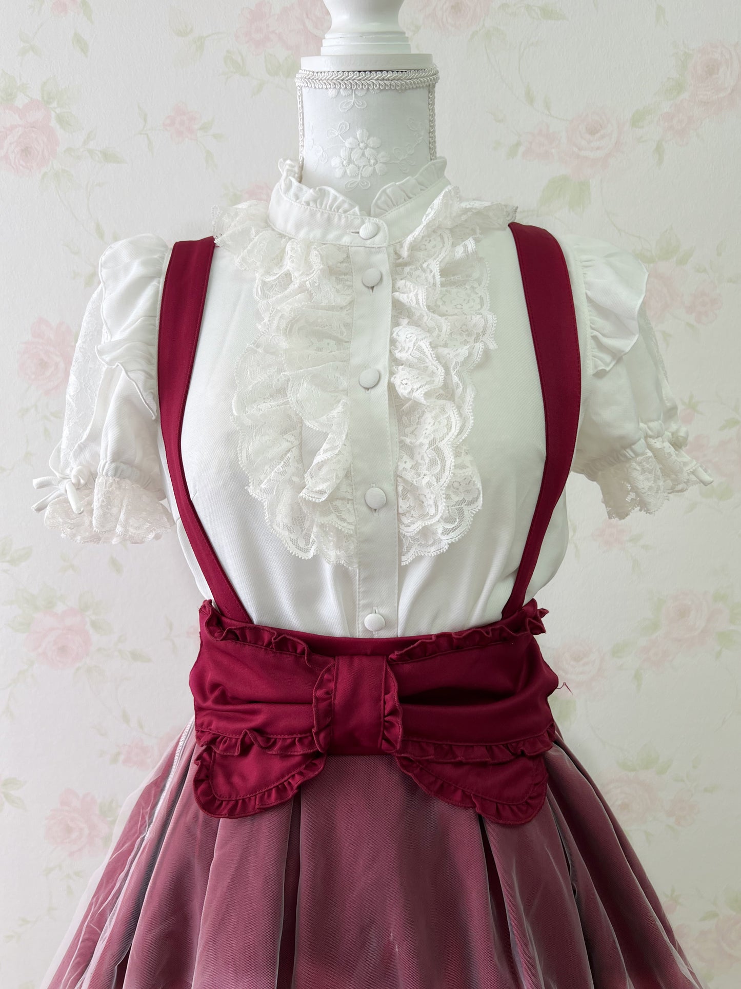 Amavel Waist Bow Tulle Jumper Skirt