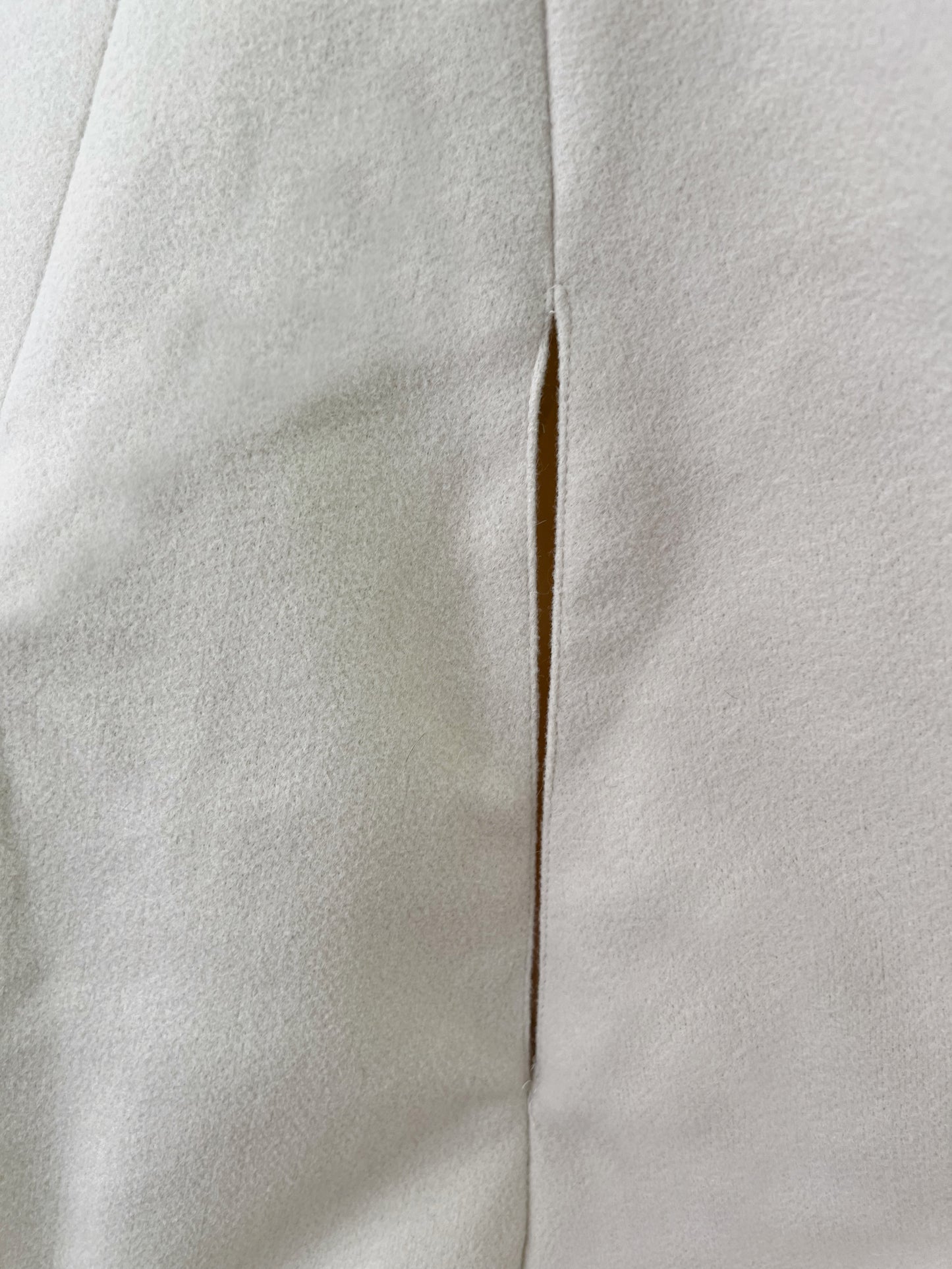 GRL Fake Fur Hood Poncho Coat (Ivory)