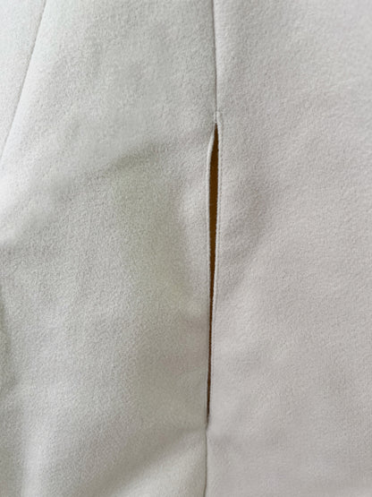 GRL Fake Fur Hood Poncho Coat (Ivory)