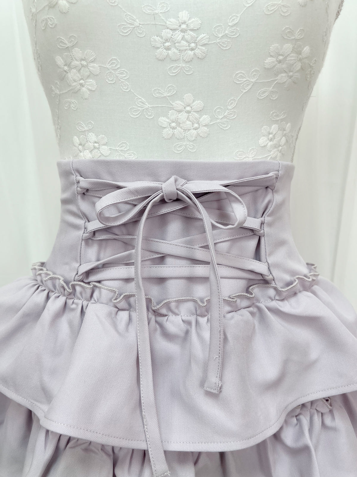 evelyn Tiered Laced Up Skirt (Pink)