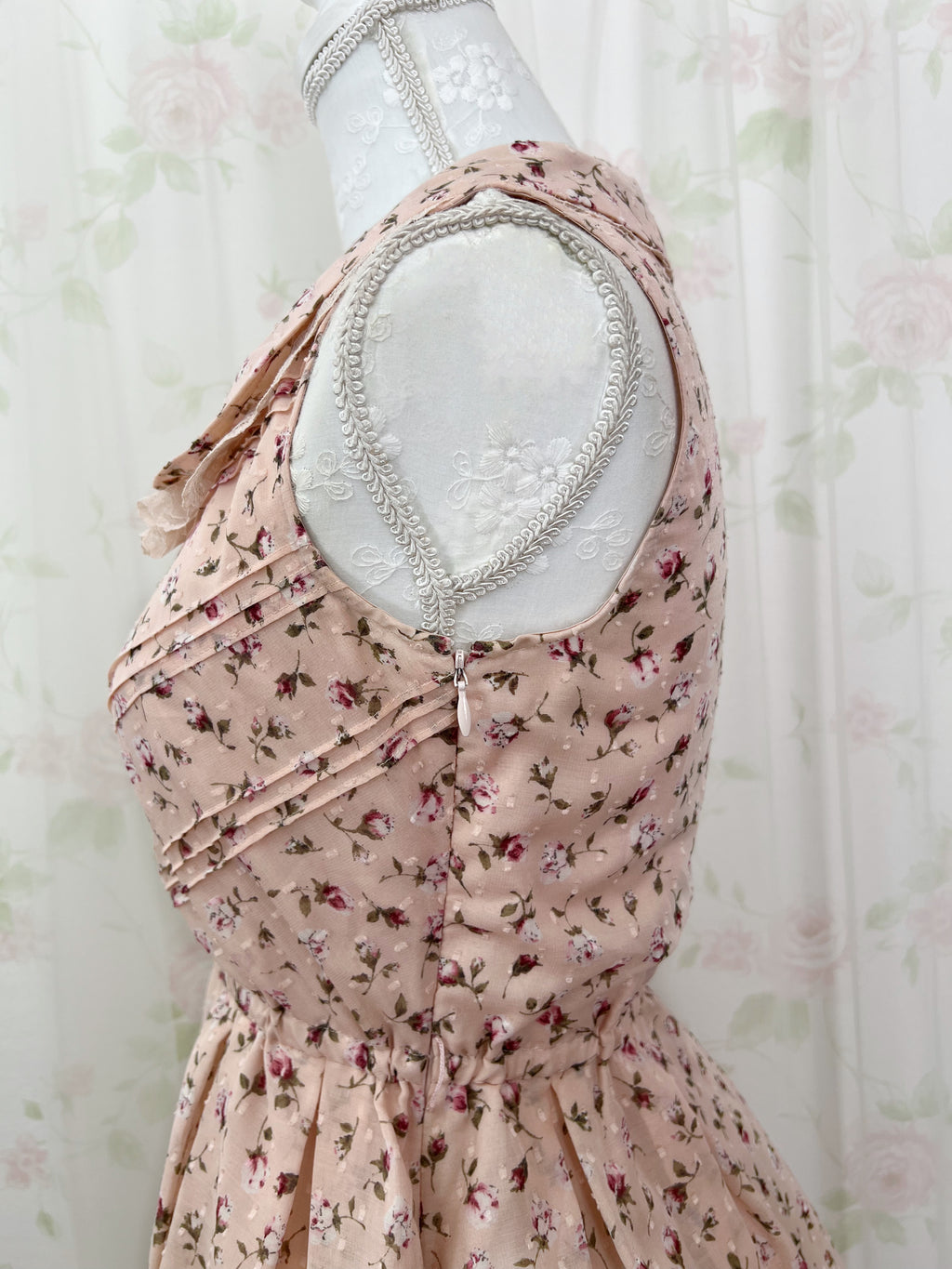 L'EST ROSE Floral Dolly Collar Dress