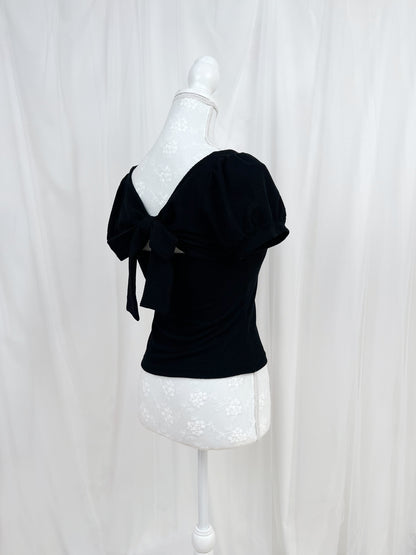 (16% OFF) GRL Back Bow Shoujo Top (Black)
