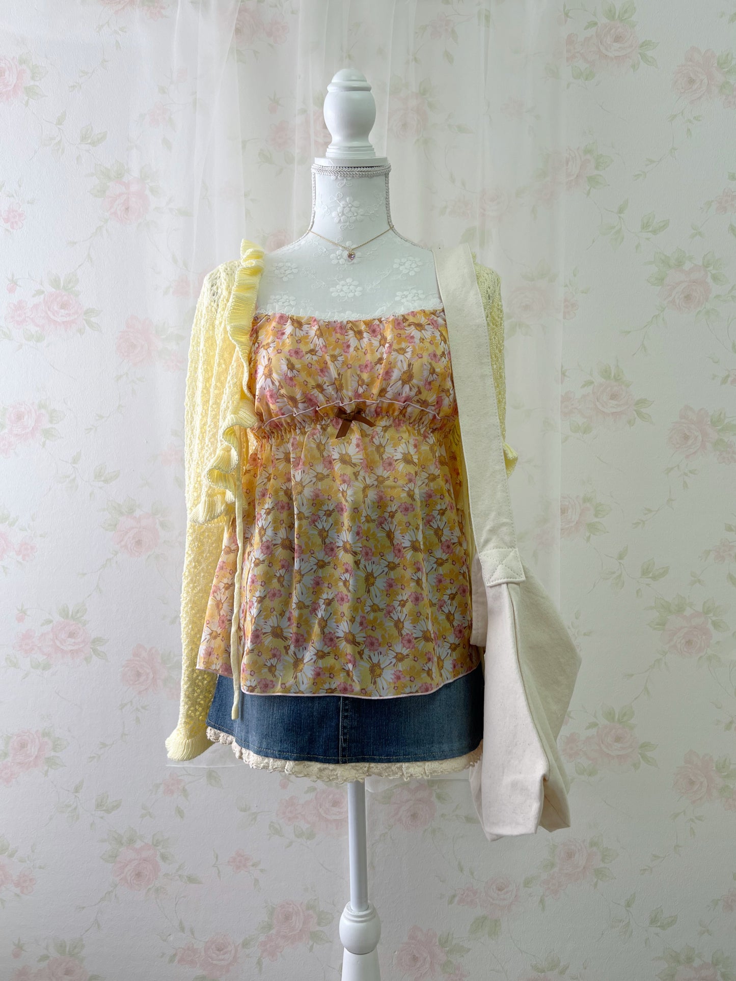 GRL Double String Cardigan (Yellow)