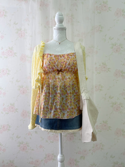 GRL Double String Cardigan (Yellow)