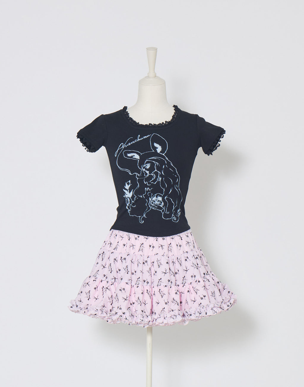 AVENCHUMU ERICO collaboration illustrated tutu skirt