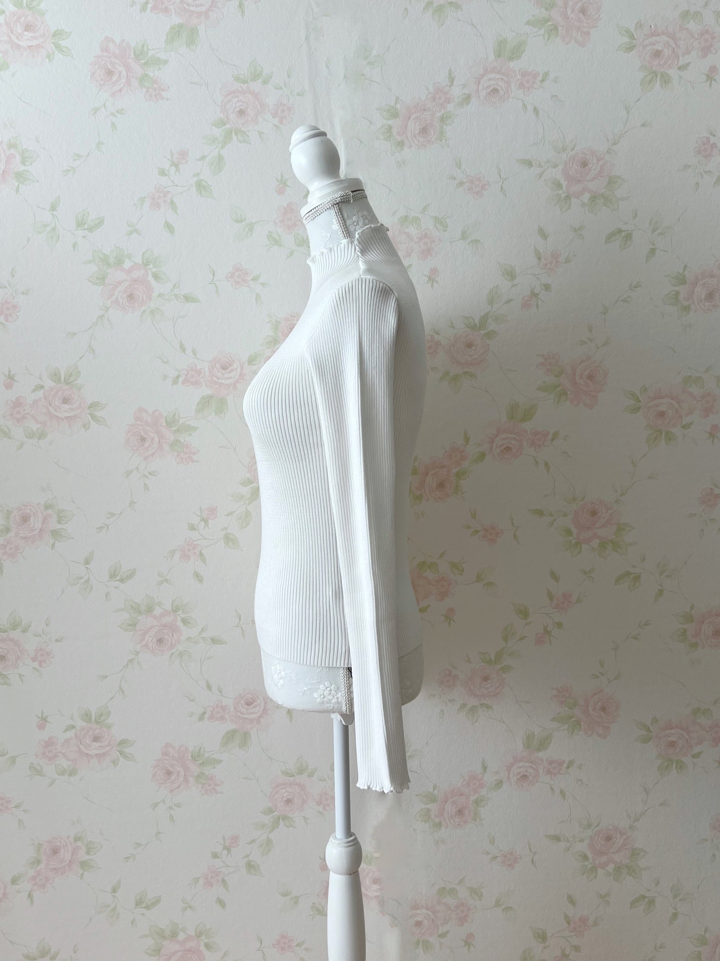 GRL Mellow Knit Top (Ivory)