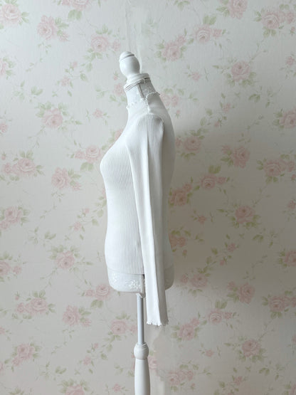 GRL Mellow Knit Top (Ivory)