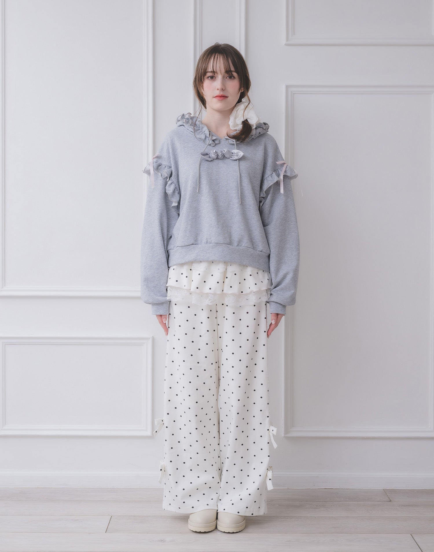 Lolime rose motif hoodie