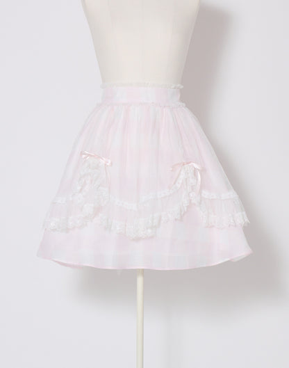 mellfy memory Fairy gingham tulle apron Skirt