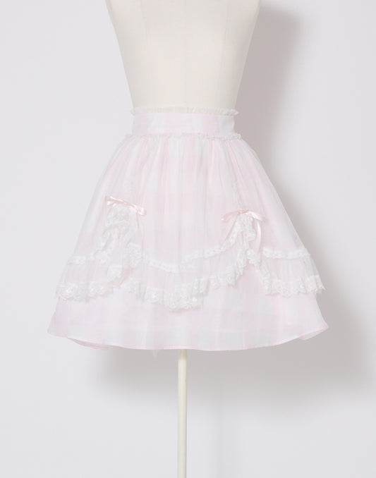 mellfy memory Fairy gingham tulle apron Skirt