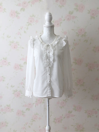 Secret Honey Ruffled Classical Blouse