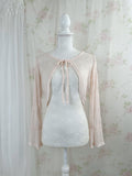 Lace Princess Sleeve Cardigan (Pink)