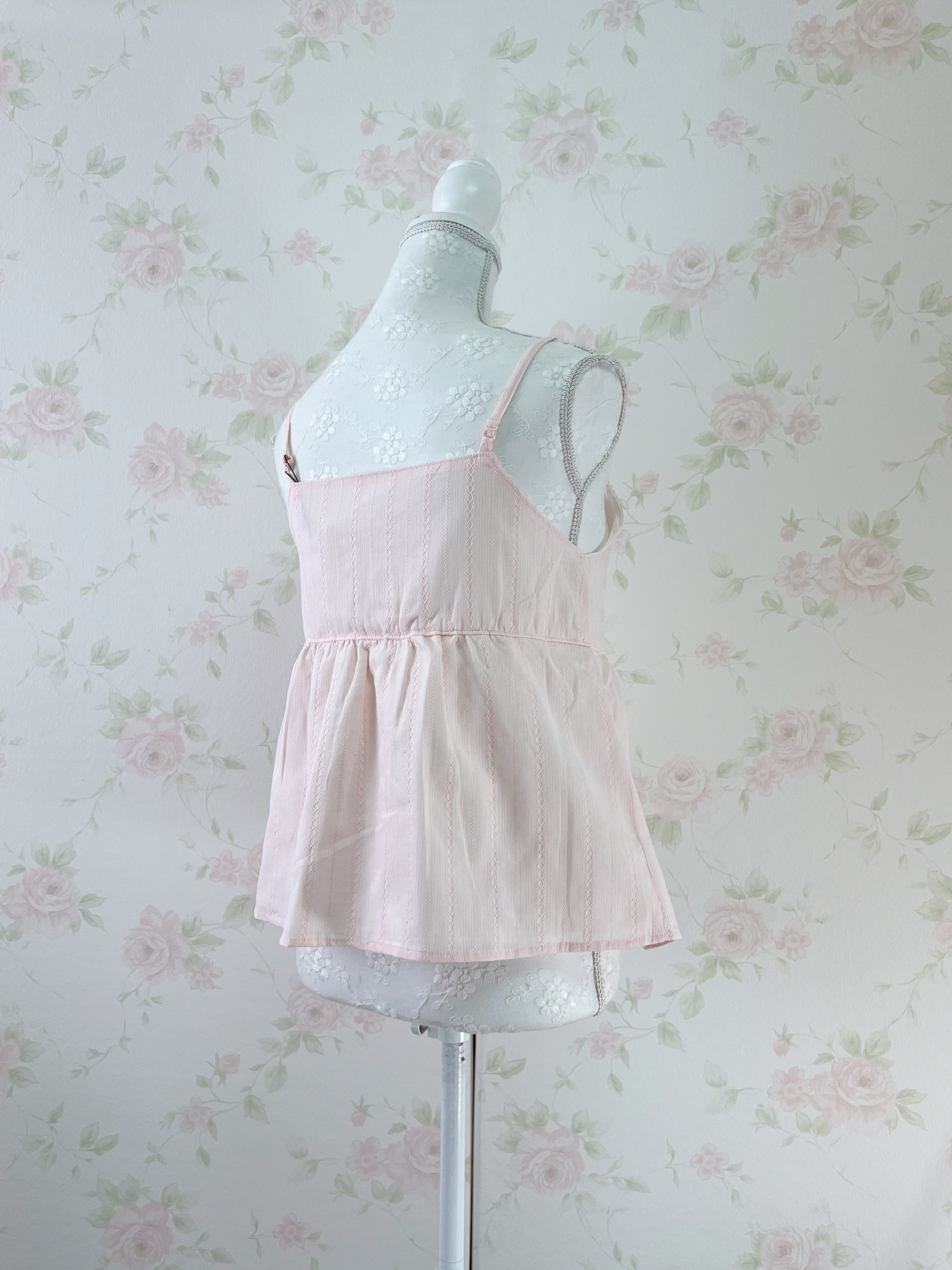 Lace Shoujo Lace Cotton Camisole (Pink)