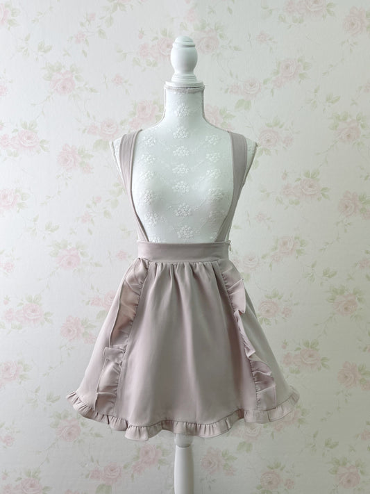 ROJITA Ruffled Jumper Skirt (Beige)