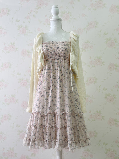 L’EST ROSE Petite Floral Hem Frilled Dress