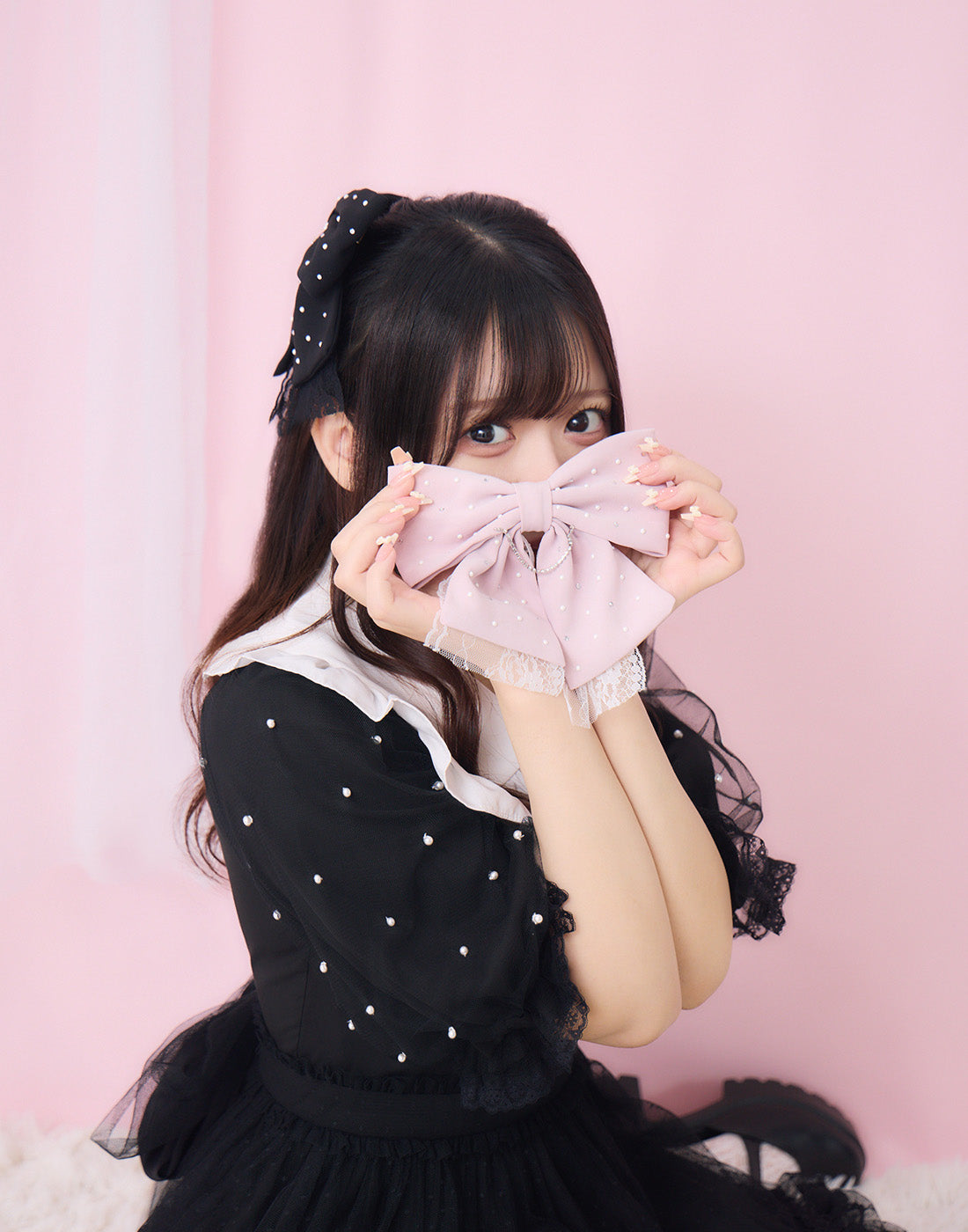 mellfy memory Eternity girly pearl ribbon