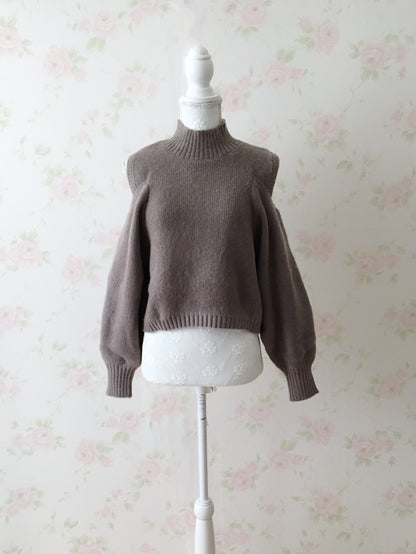 GRL Open Shoulder Sweater (Chocolate)