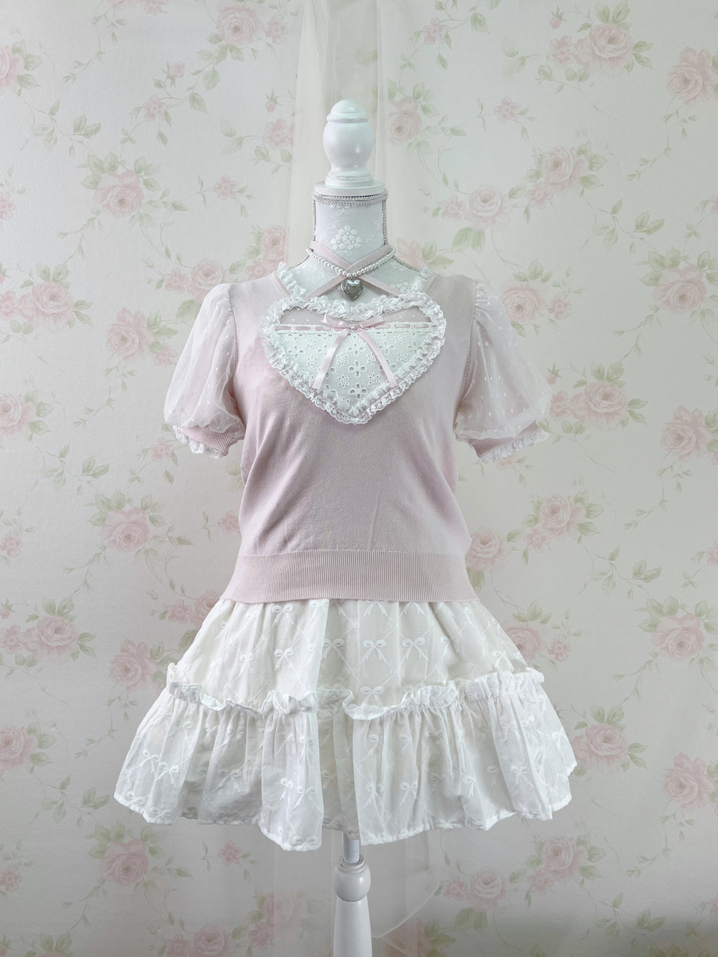 mellfy memory My love heart puff tops