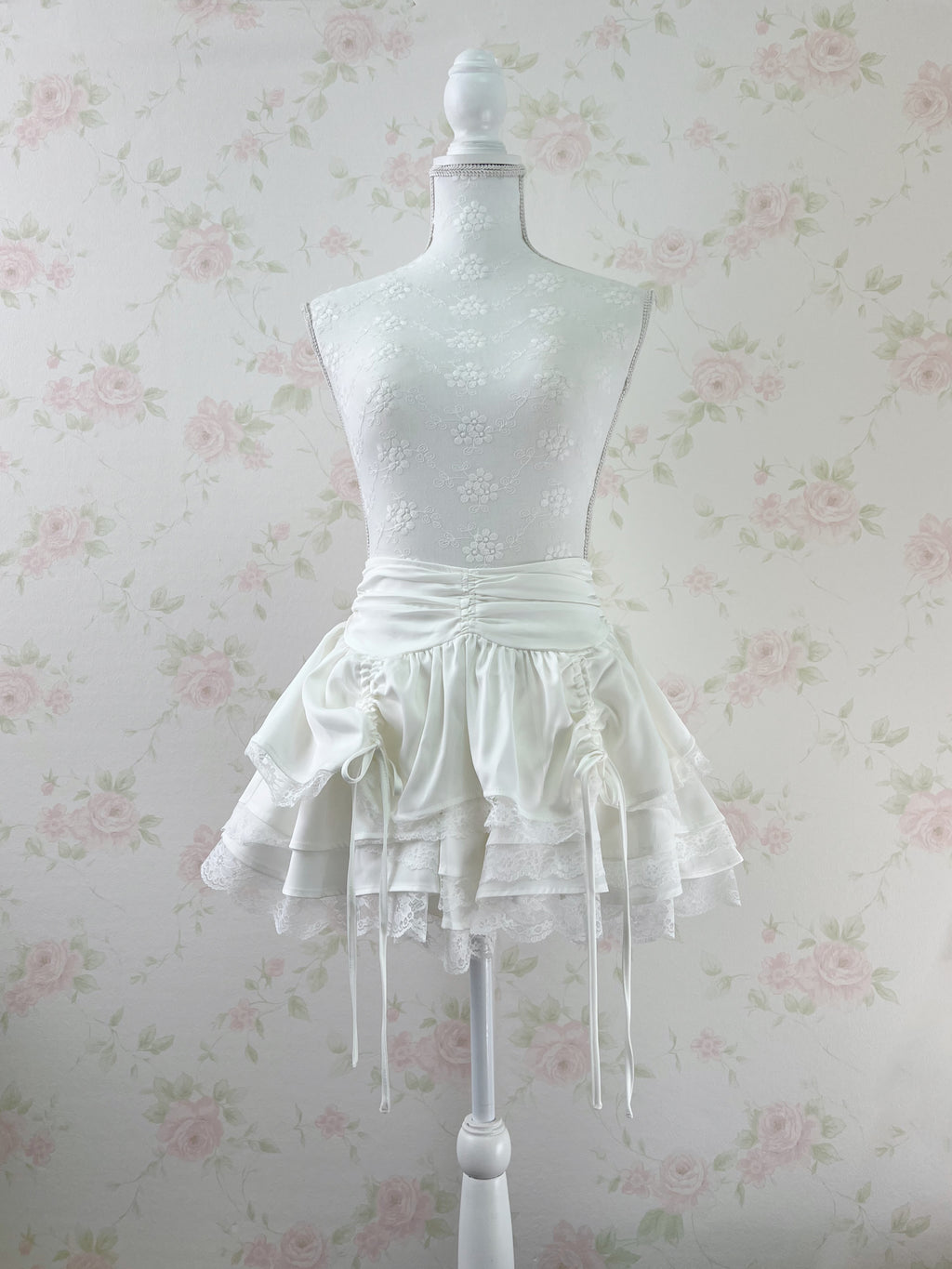 Draw String Layered Sukapan (White)